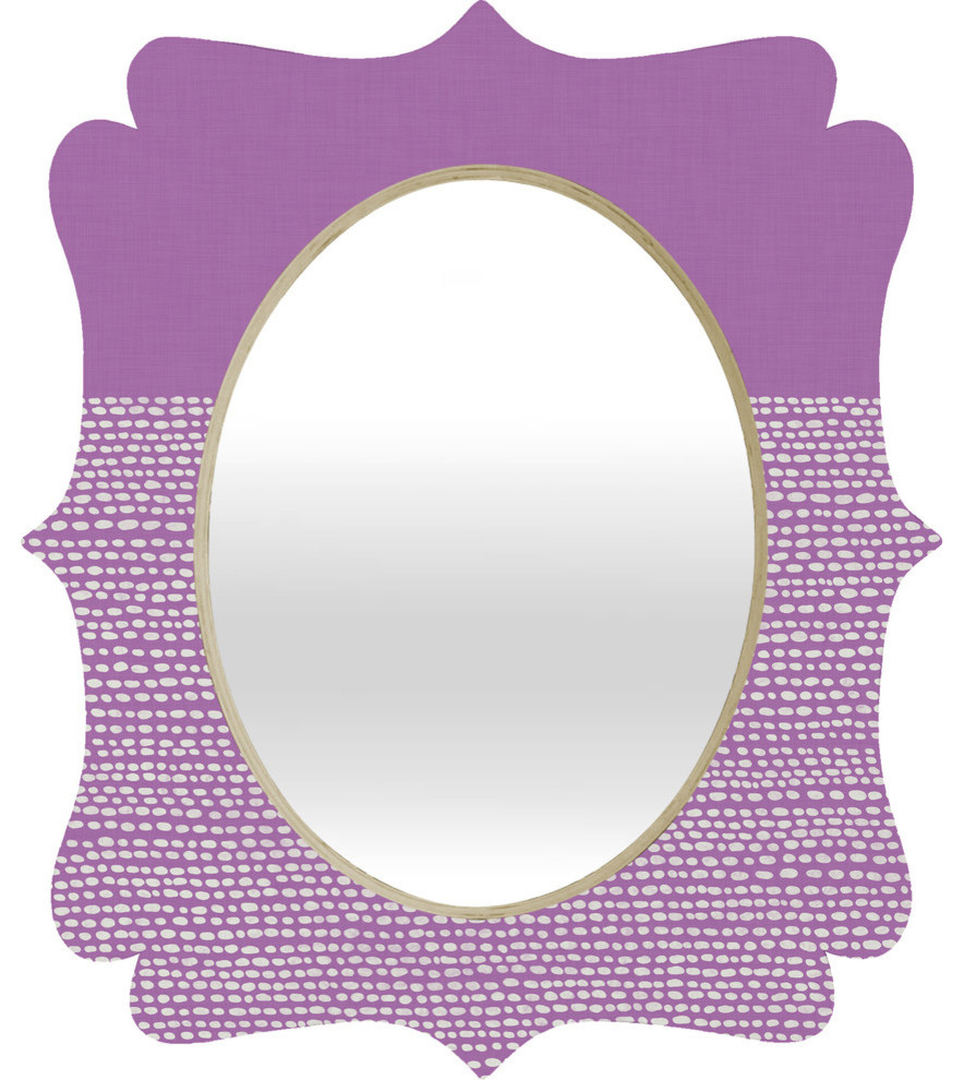 Jacqueline Maldonado Riverside Radiant Orchid Quatrefoil Mirror