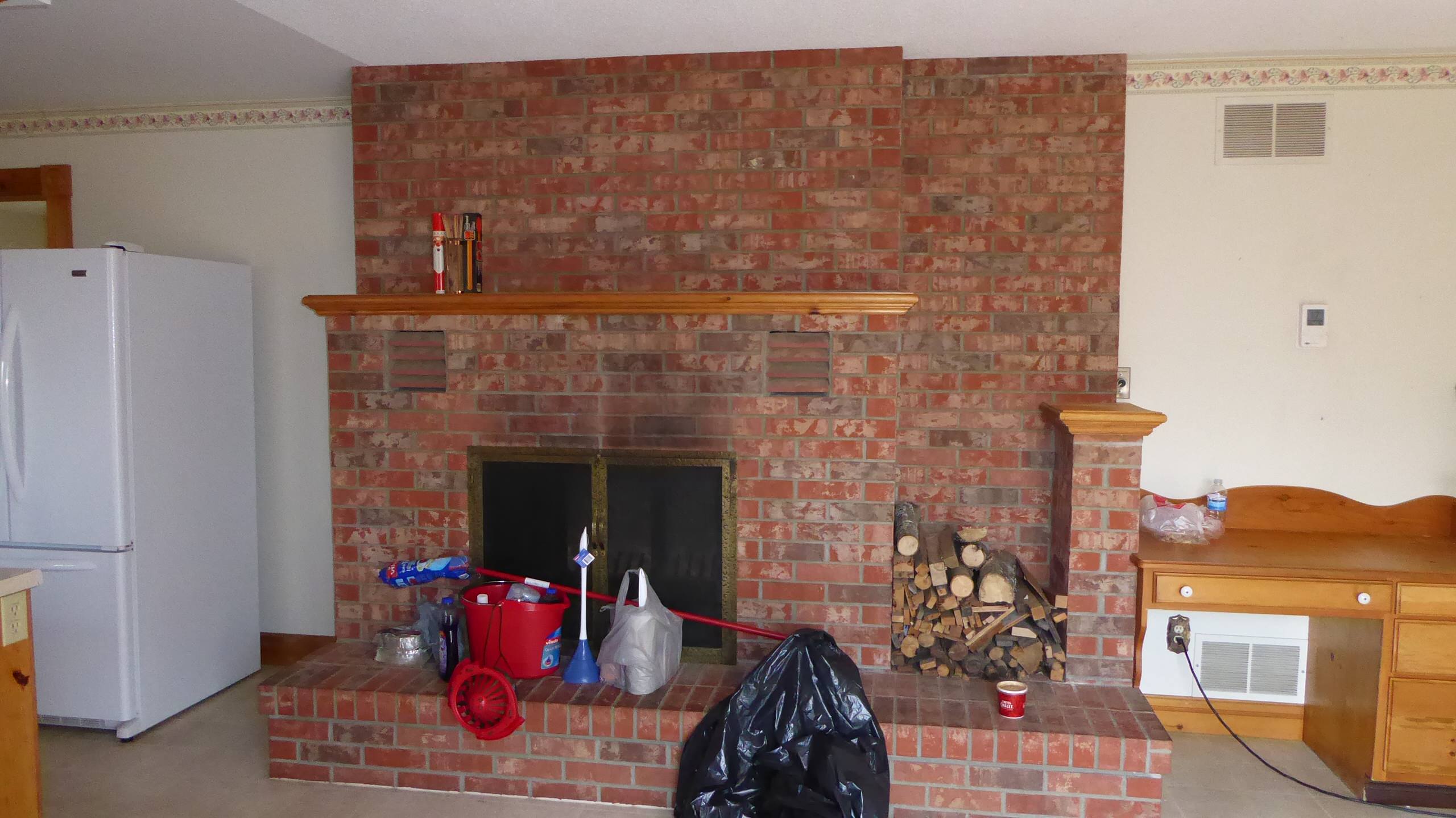 Original shared fireplace