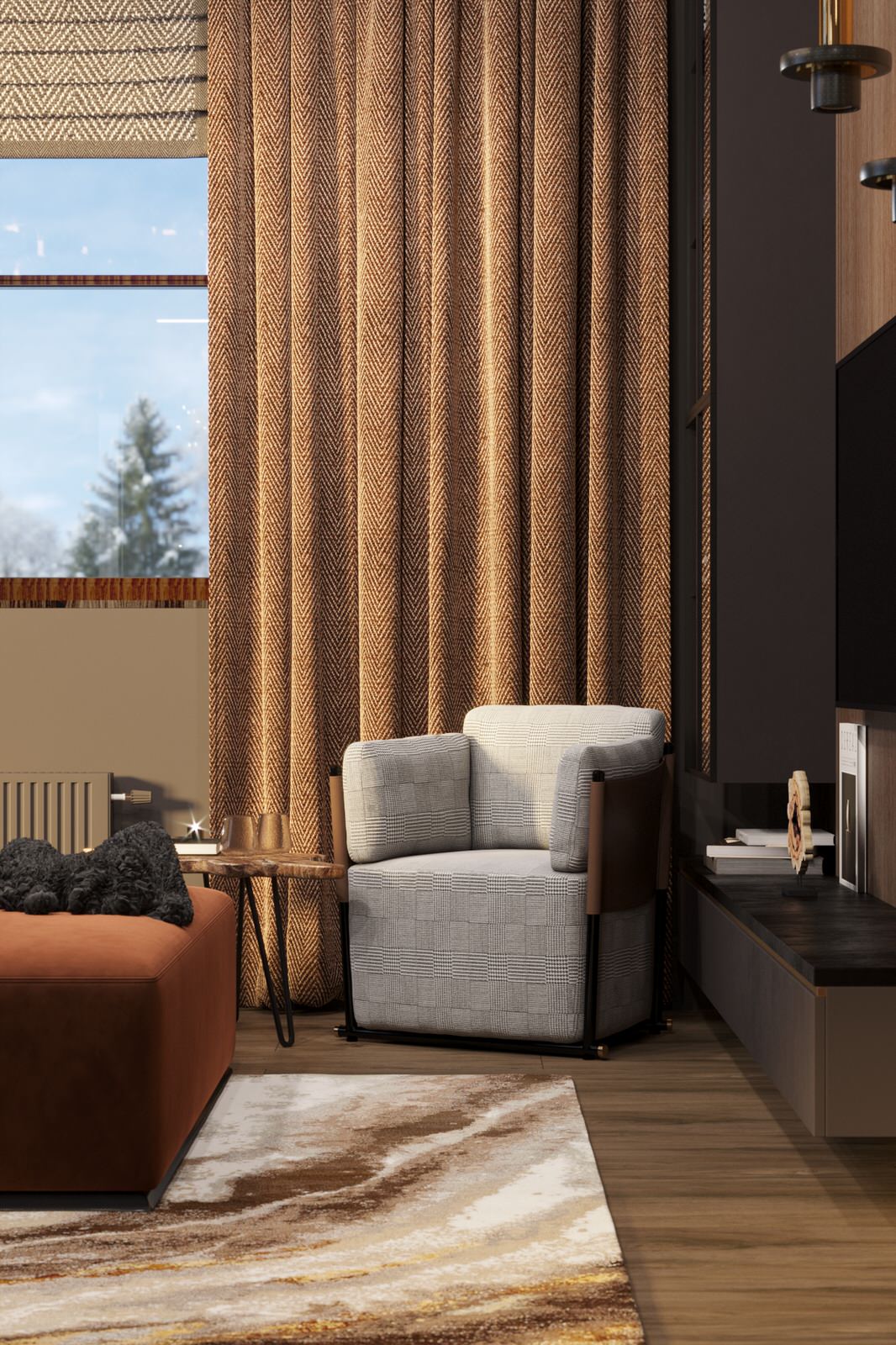 Трехэтажный дом для семьи