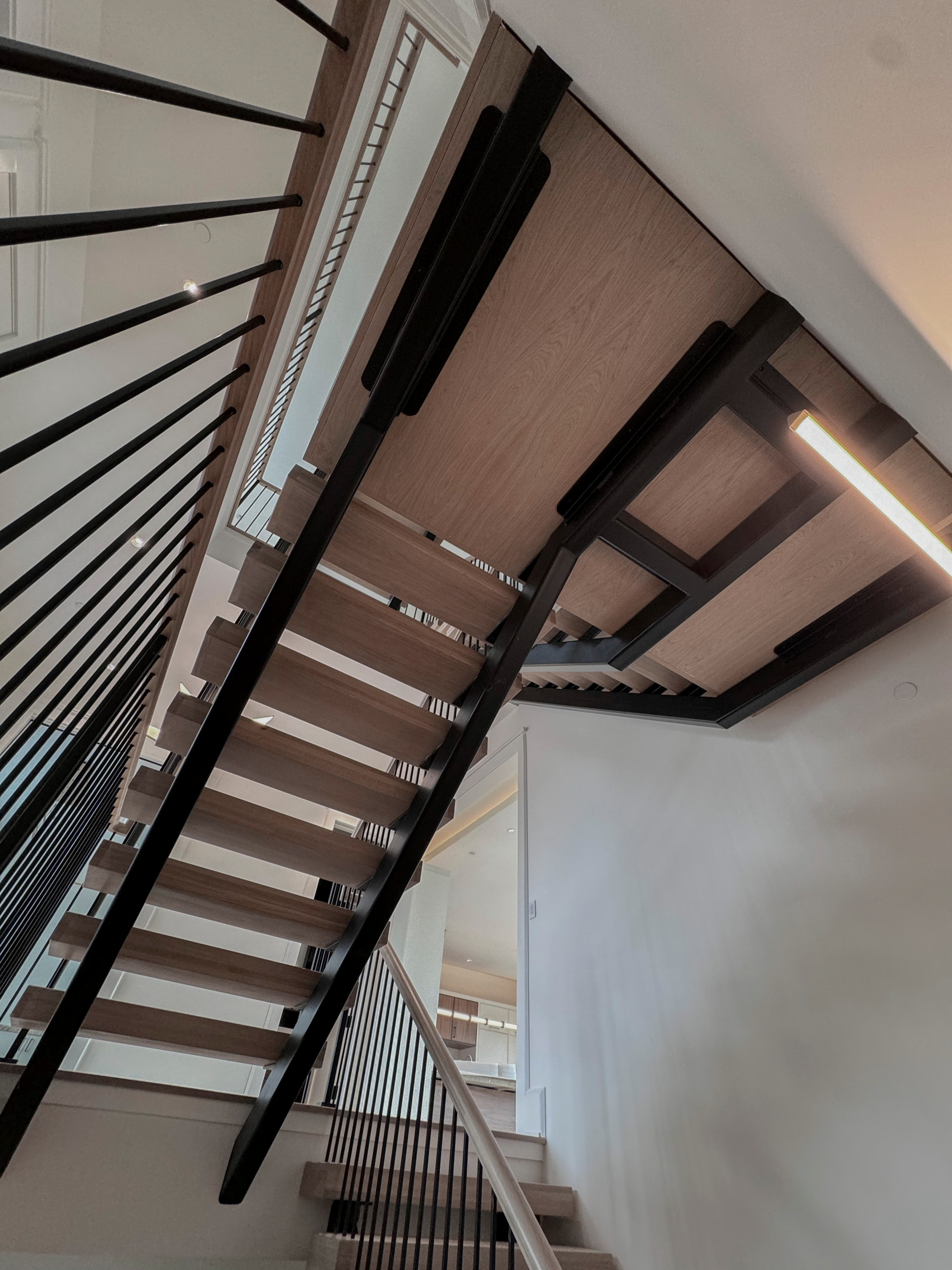 122_Modern Steel & Wood Floating Staircase, Arlington VA 22207