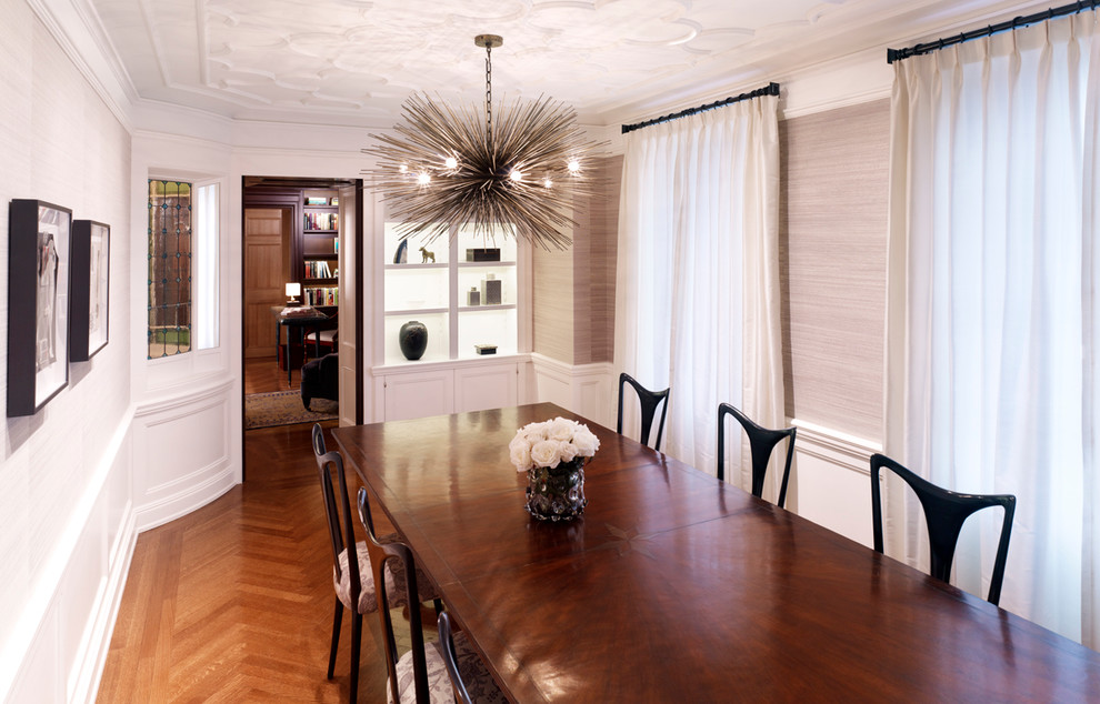 Inspiration for a transitional dining room in New York.