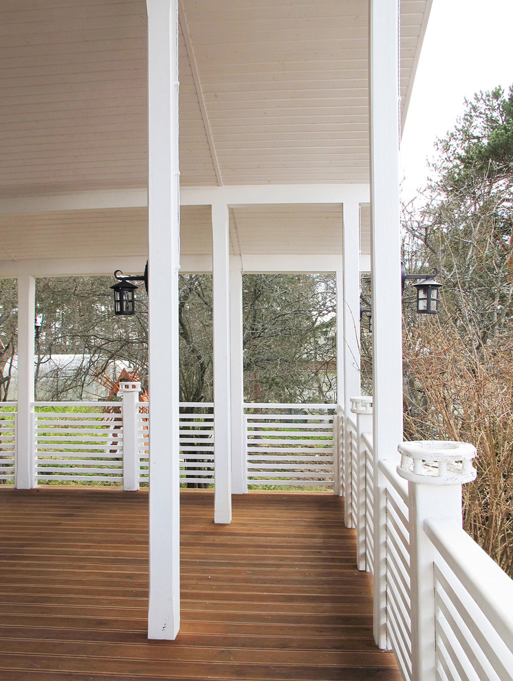 Одноэтажный загородный дом с баней