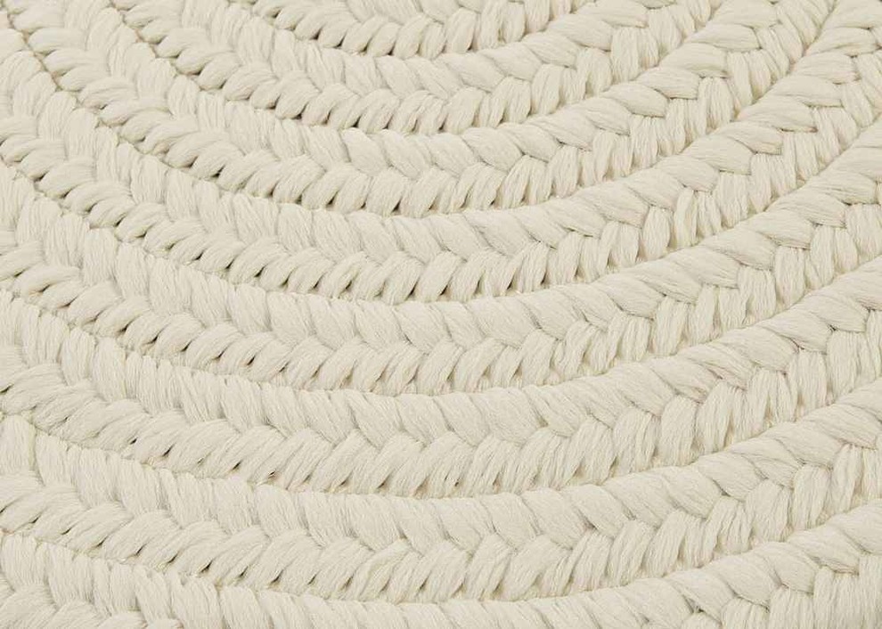 Colonial Mills Boca Raton Br10 White Area Rugs, Oval 2'x6