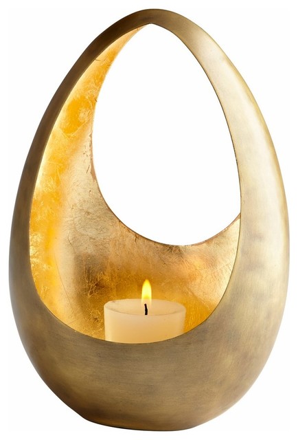 Cyan Design Ceres Transitional Candleholder, Antique Brass and Gold