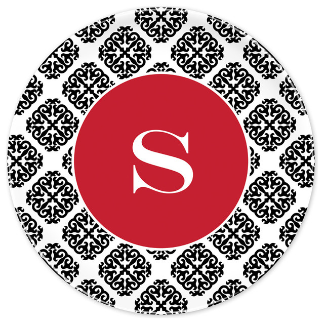 Melamine Plate Marakesh Single Initial Mediterranean Dinner Plates by Boatman Geller