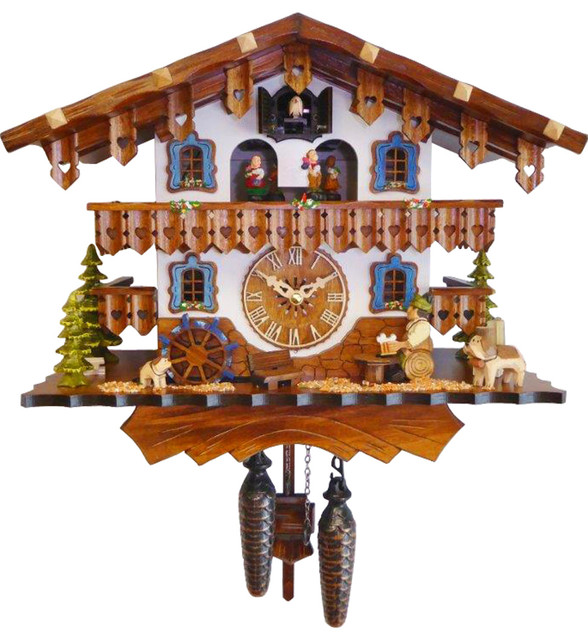 Engstler BatteryOperated Cuckoo Clock Full Size Rustic Cuckoo