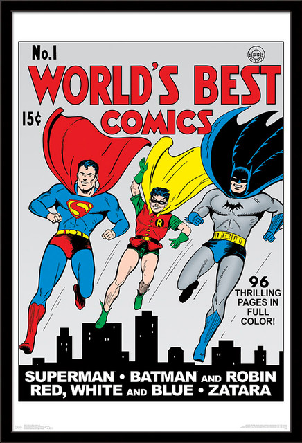 World's Best Comics #1 Poster, Black Framed Version