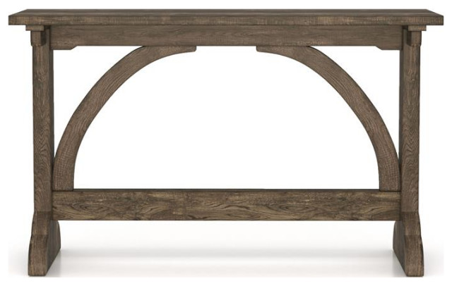 Furniture of America Linx Rustic Wood Rectangle Console Table in Reclaimed Oak