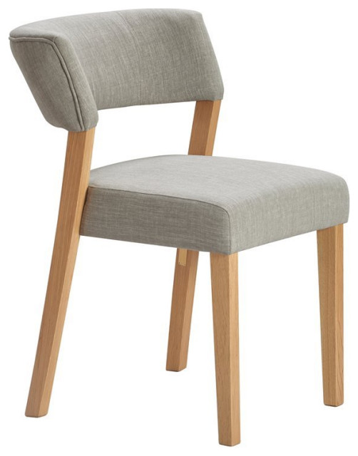 Tommy Hilfiger Waltham Dining Chair Set of 2 Light Gray Midcentury