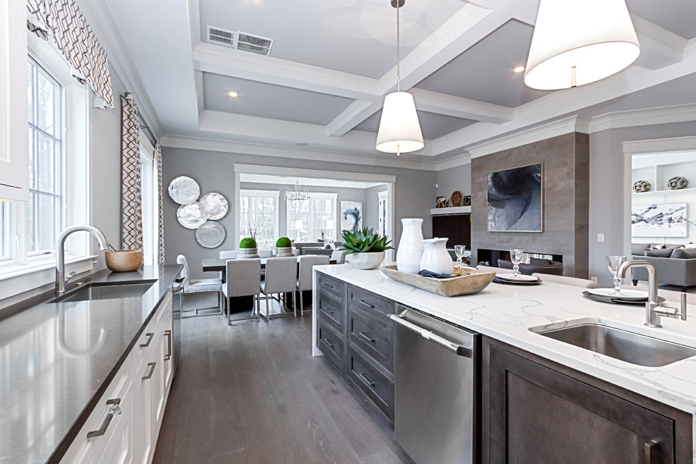 Example of a transitional kitchen design in DC Metro