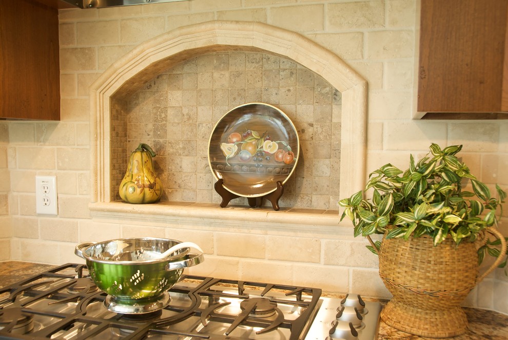 Williamsburg Cherry Kitchen with Black island