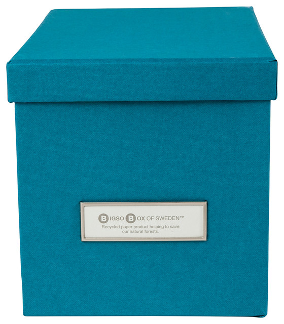 Kristina Lidded Storage Box, Small Contemporary Storage Bins And