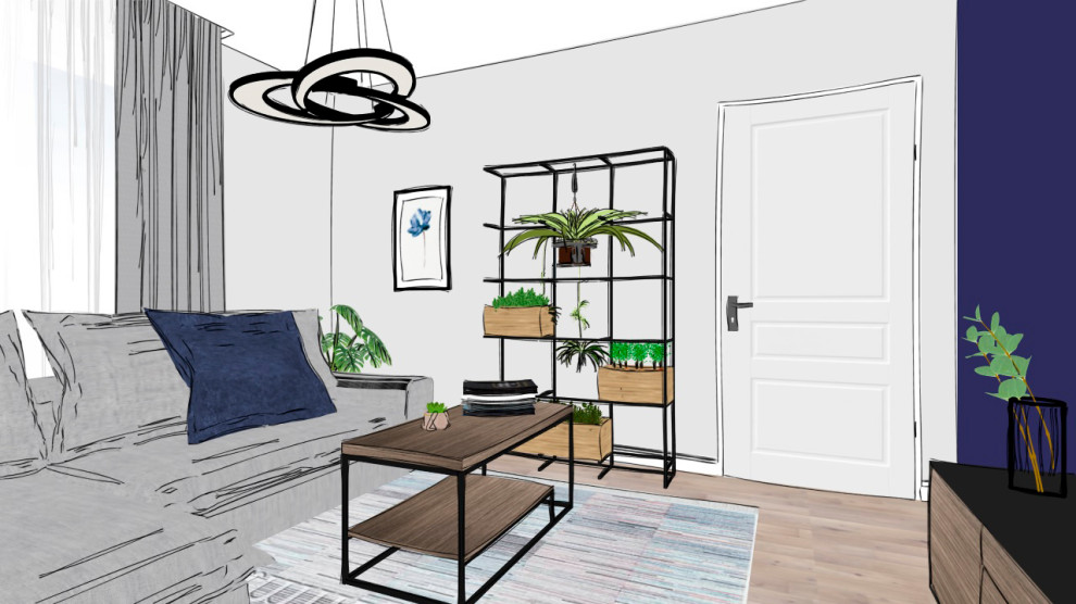 Гостиная (интерьерный скетчинг)