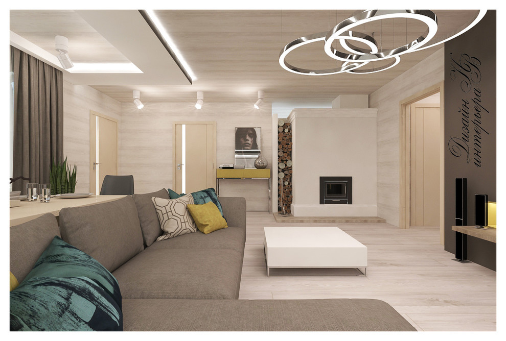 Проект гостиной в загородном доме