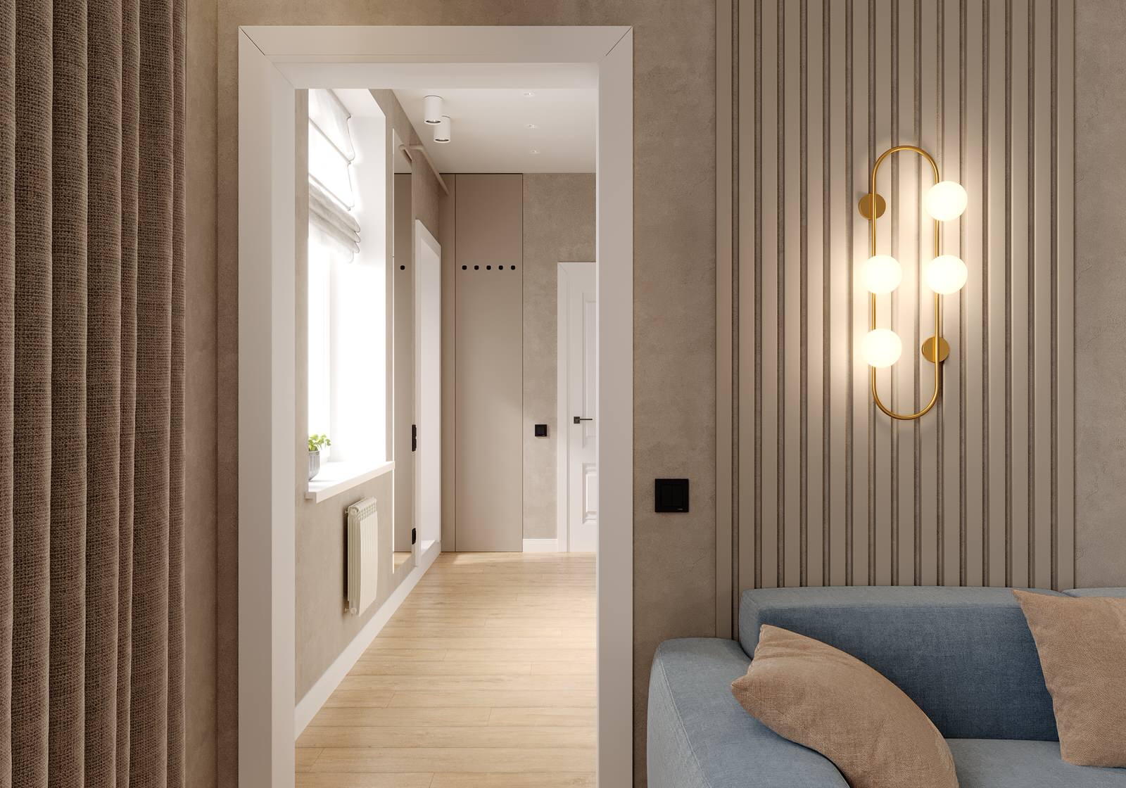 Дизайн кухни-гостиной в таунхаусе в Новосибирске