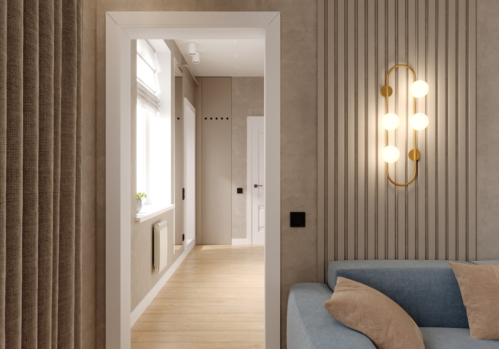 Дизайн кухни-гостиной в таунхаусе в Новосибирске