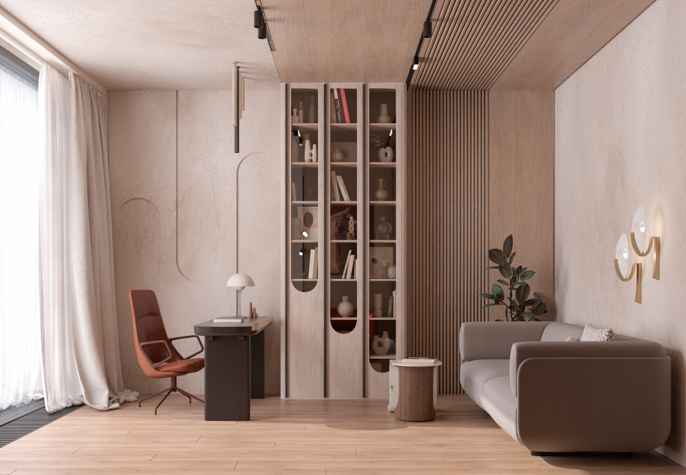 Домашний кабинет из проекта "Оранжевый Блюз" в ЖК Neva Towers, г. Москва