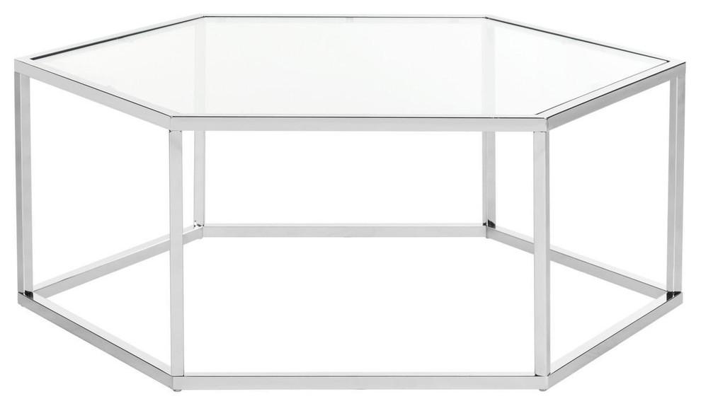 Safavieh Eliana Glass Coffee Table Contemporary Coffee Tables by