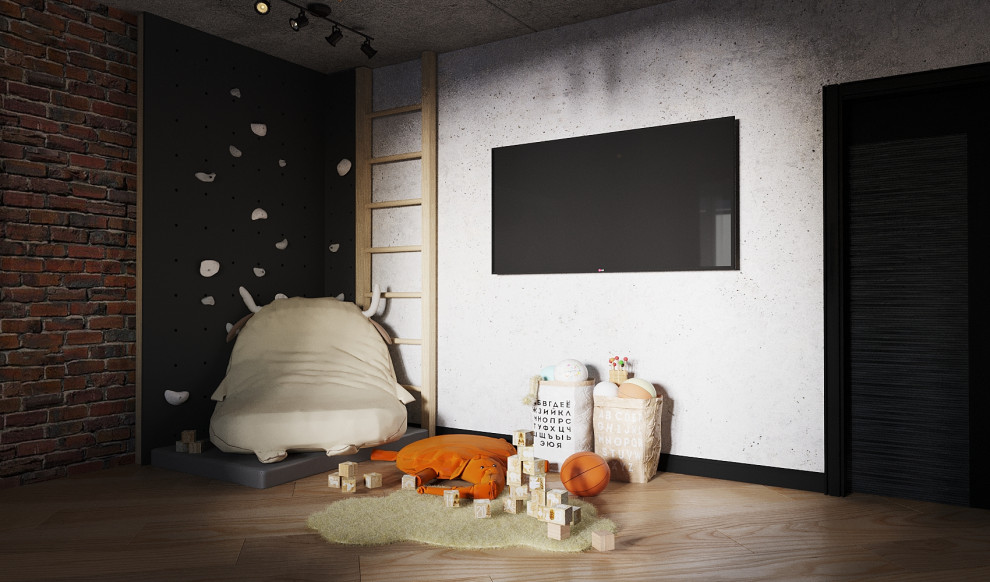 Кухня гостиная индустриальный стиль с элементами лофта