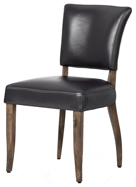 saddle dining chair black