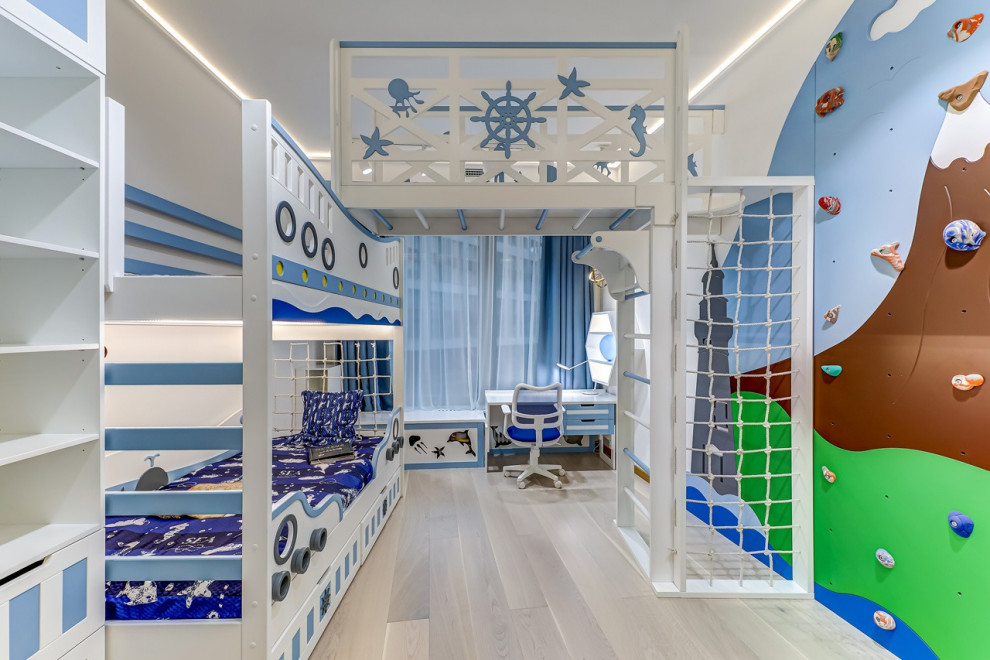 Реализация детской комнаты в морском стиле ЖК Стокгольм