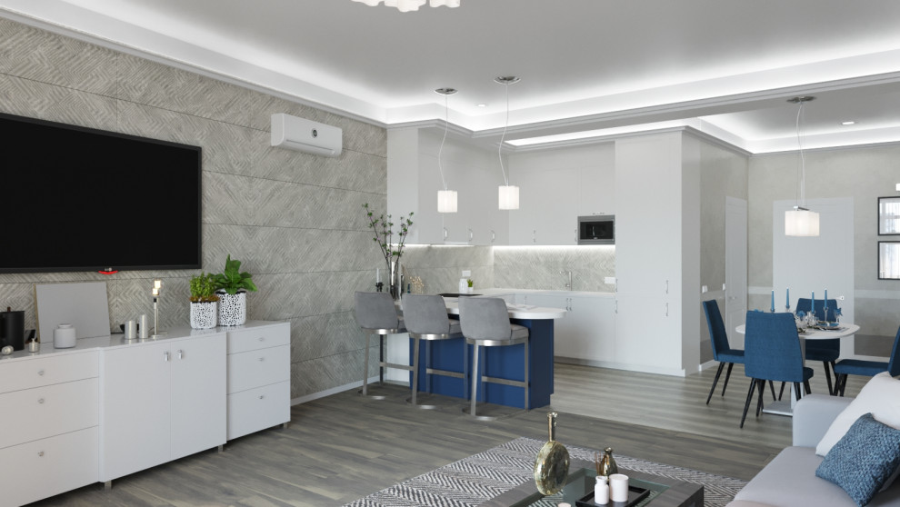 Дизайн проект  квартиры 114 м2 в стиле "Неоклассика"