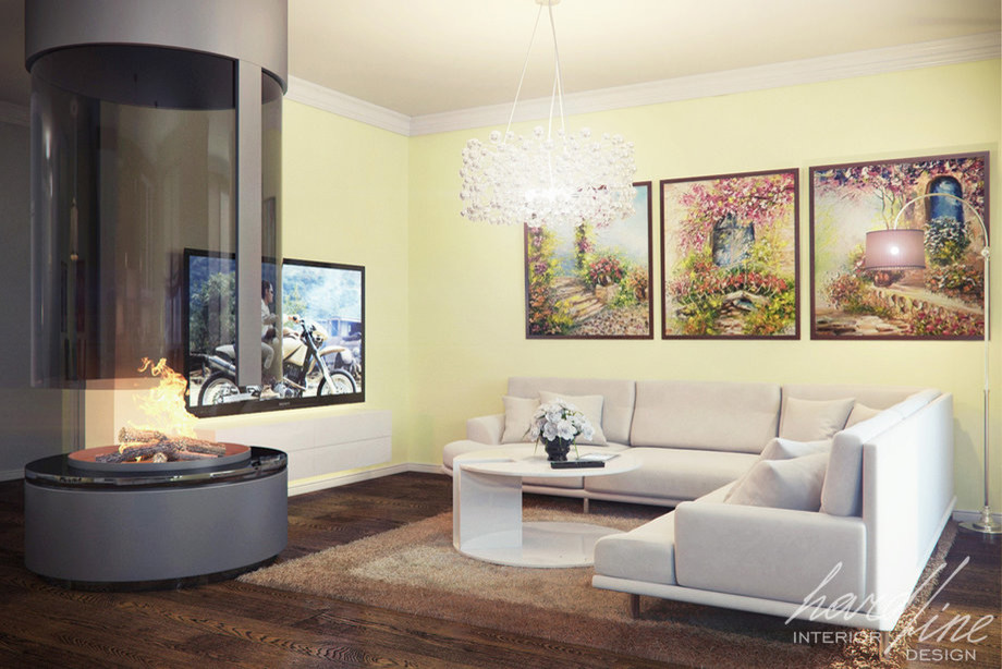 Визуализация кухни, гостиной. Июль 2012 год.