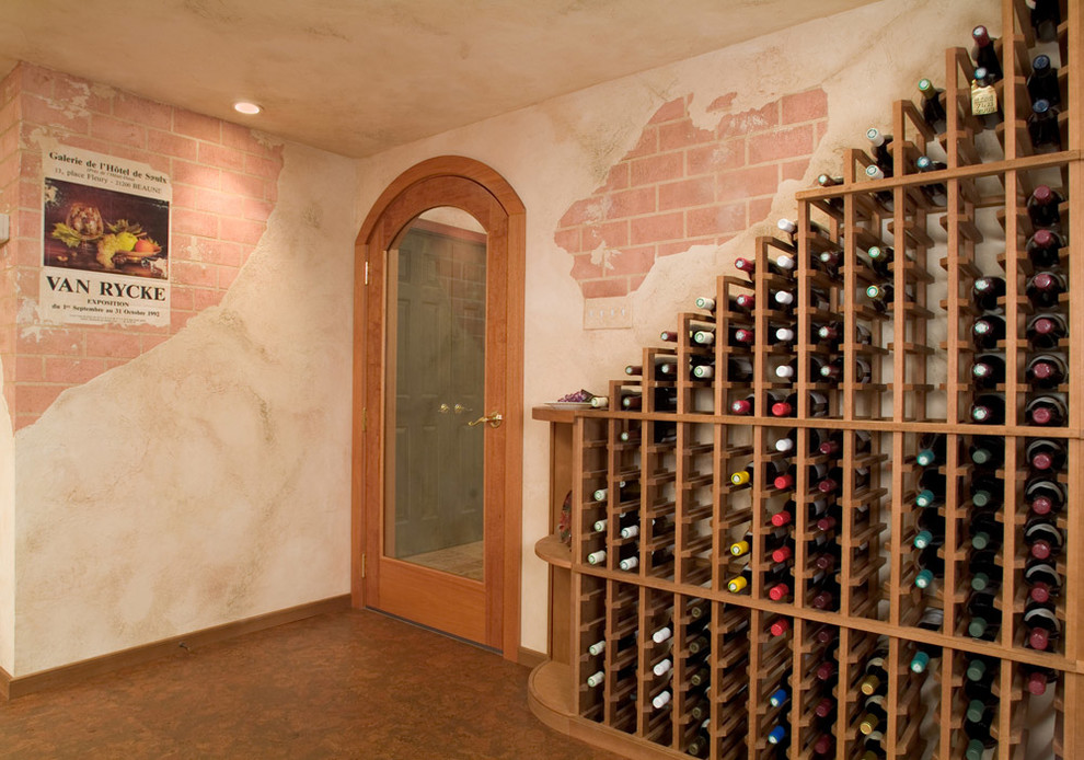 Inspiration for a mediterranean wine cellar in Philadelphia.