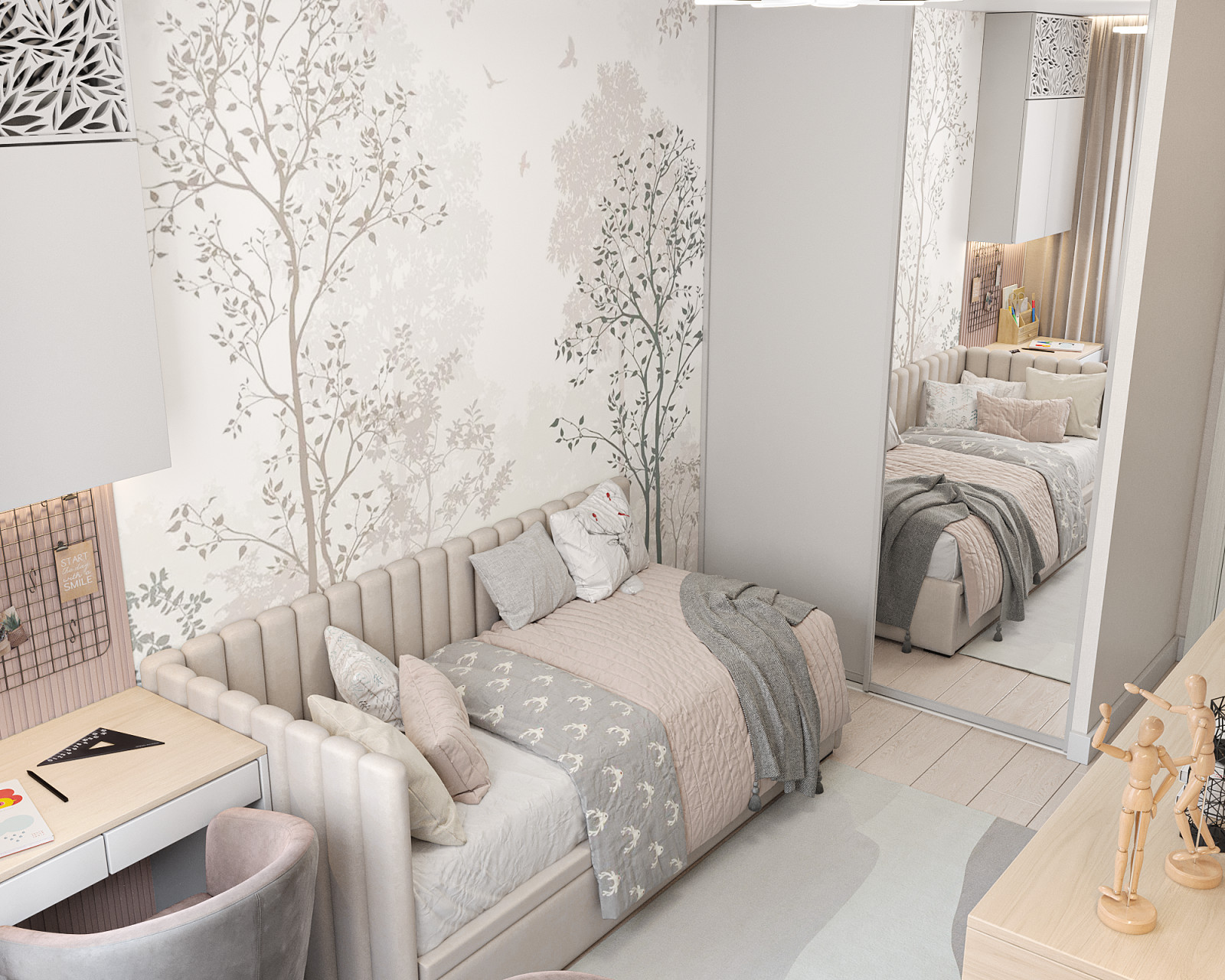 Дизайн-проект детских комнат для семьи с 4-мя детьми