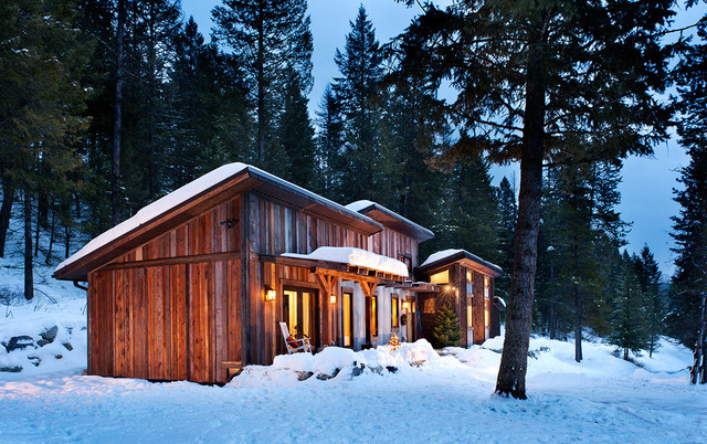 Mountain Cabin Rustic Exterior Other By Mindful Designs Inc
