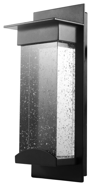 MOTINI Modern Outdoor Wall Sconce with Crystal Shade LED Flush Mount
