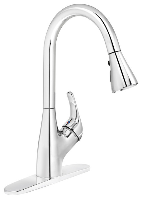 Polished Chrome Schon 65710N-B8401 Pull-Out Kitchen Faucet w//Soap Dispenser