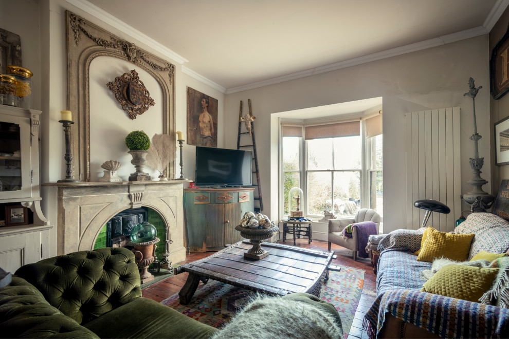 Design ideas for an eclectic living room in Cheshire.