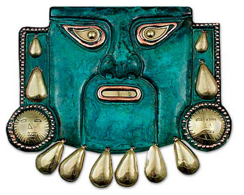Novica God of Rituals Copper Mask