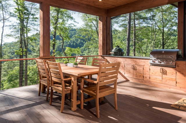 Organic Modern Mountain Home montagne-terrasse-et-patio