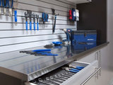 Transitional Garage by Mountain Sky Closets