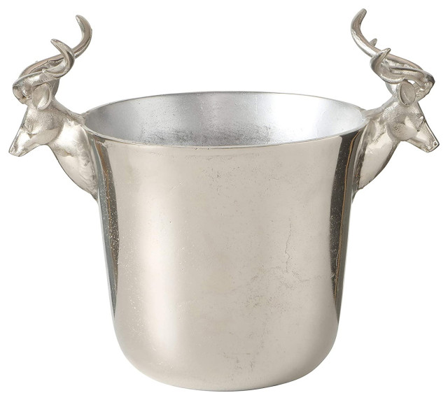 Silver Stag Ice Bucket Traditional Ice Tools And Buckets by Whole