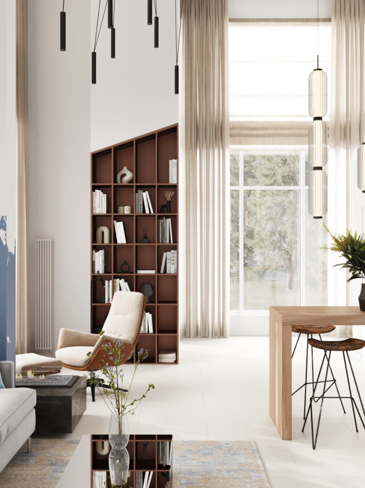 2-ух уровневая квартира в стиле минимализм