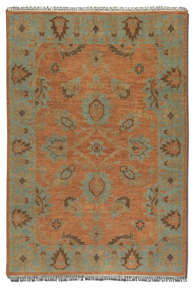 Uttermost Akbar Rust, Egyptian Blue, And Taupe Rug