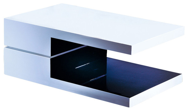 Glossy White And Black Lacquer Coffee Table Rectangular Glossy White And Black Lacquer Coffee Table Rectangular