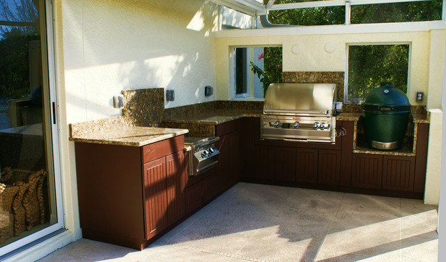 Weatherproof Polymer Cabinetry In Southwest Floridaoutdoor Kitchen