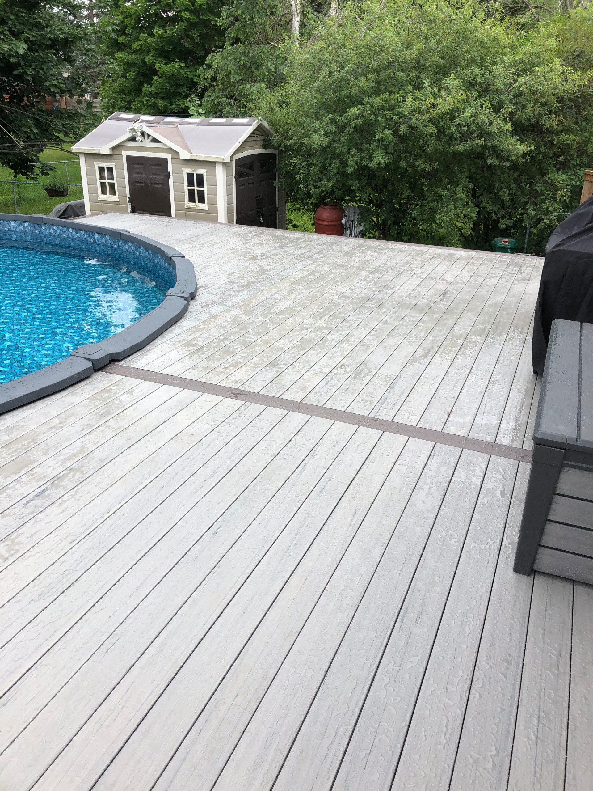 Timbertech composite deck around a pool