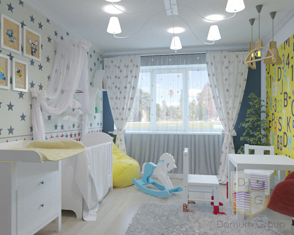 Детская комната для новородженного и ребенка чуть старшего