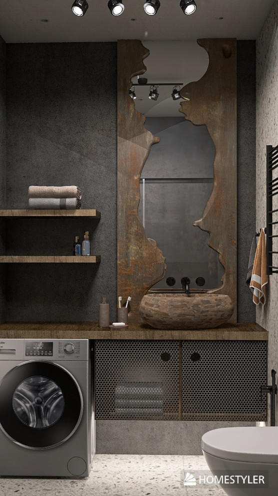 Однокомнатная квартира в стиле Industrial для режиссера с большим псом