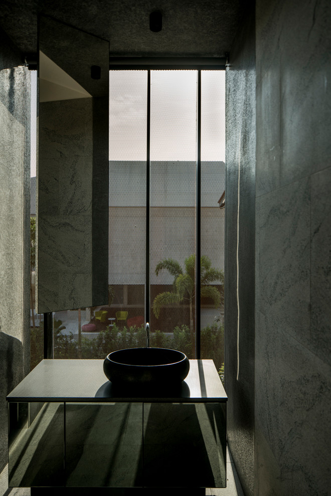 Design ideas for a world-inspired bathroom in Singapore.