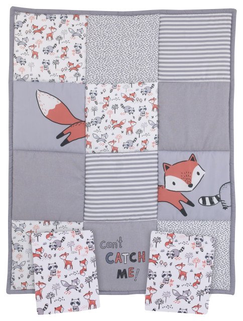 Lil Fox 3 Piece Nursery Mini Crib Bedding Set Contemporary Crib Bedding Sets By Nojo Baby Kids Inc