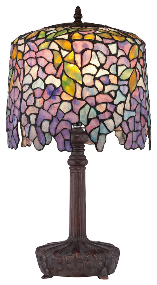 Quoizel Purple Wisteria Tiffany Table Lamp