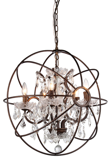 Warehouse of Tiffany 5-Light Chandelier in Antique Bronze Finish RL8060A