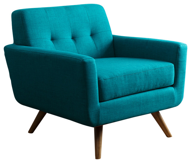 Bradley Fabric Armchair Midcentury Armchairs And Accent Chairs Bradley Fabric Armchair Blue