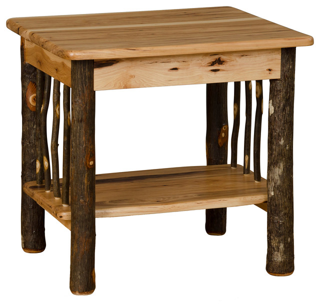 Rustic Hickory Log End Table Rustic Side Tables And End Tables by